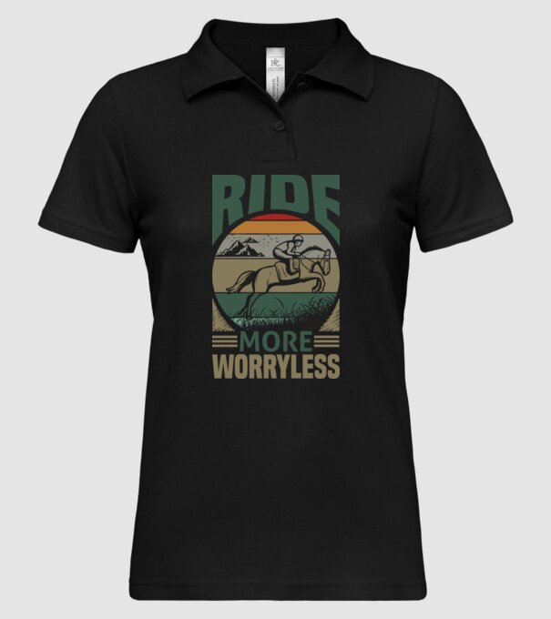 ride more model negru pe tricou
