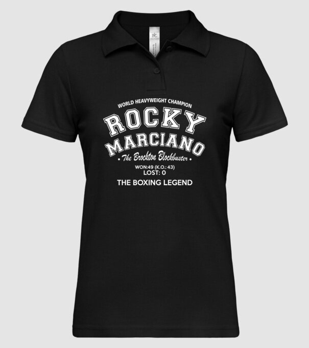 Rocky Marciano model negru pe tricou