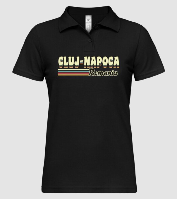 România Cluj-Napoca model negru pe tricou