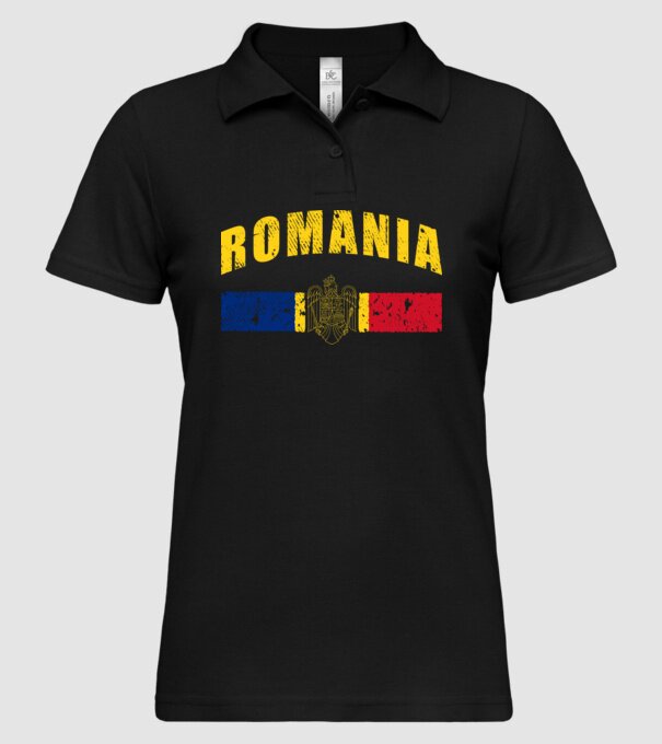 Romania coat of arms model negru pe tricou