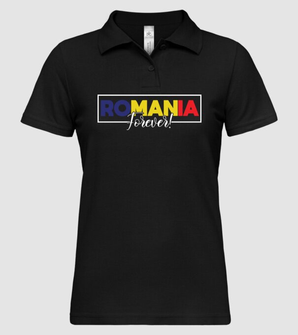 Romania forever model negru pe tricou