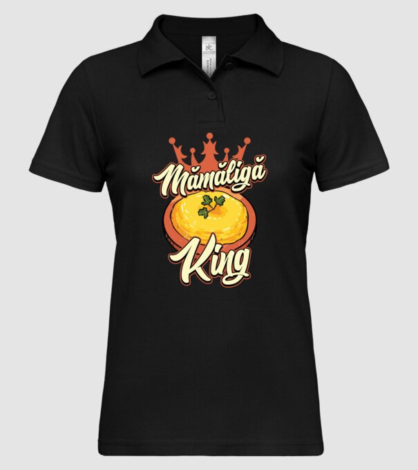 România Mămăligă model negru pe tricou