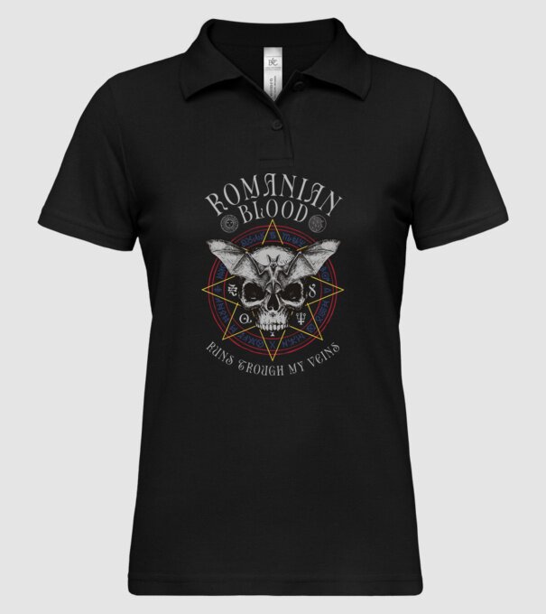 România Romanian Blood model negru pe tricou