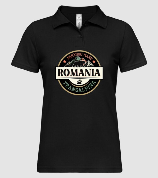 România transalpina model negru pe tricou