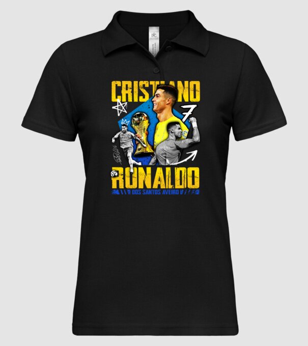 Ronaldo tribute model negru pe tricou
