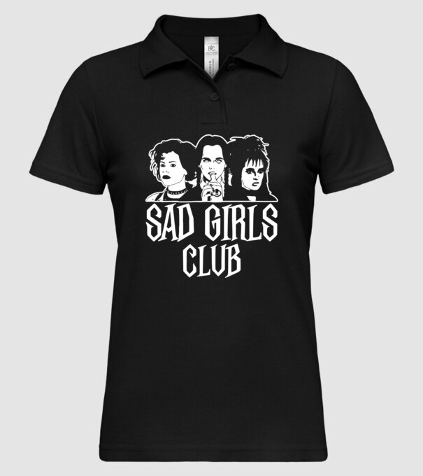 Sad Girls Club model negru pe tricou