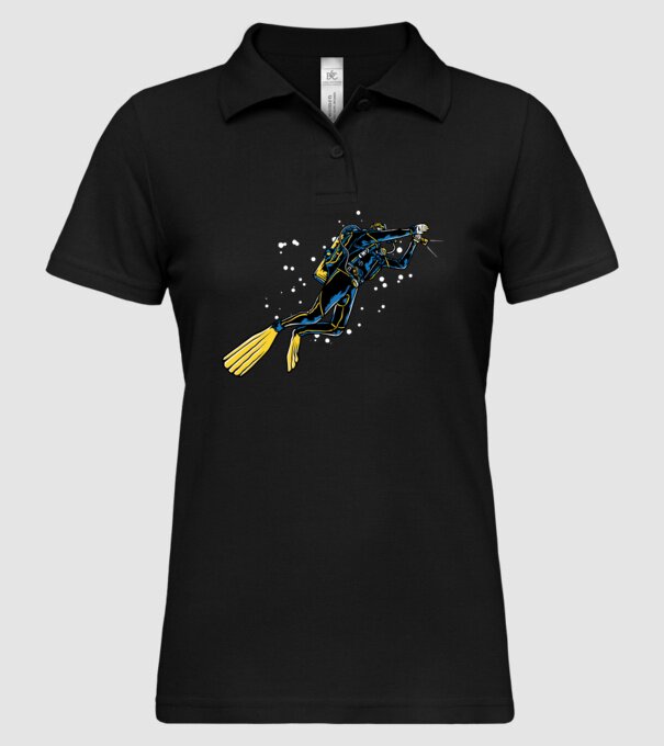 Scuba driver with light model negru pe tricou