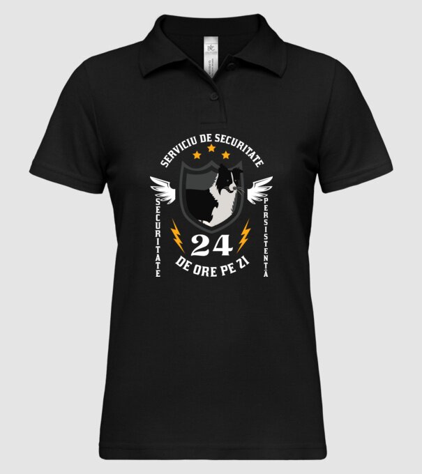 serviciu de securitate - securitate - persistență - 24 de ore pe zi model negru pe tricou