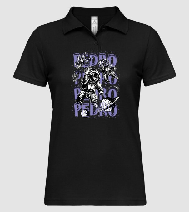 SPACE PEDRO model negru pe tricou
