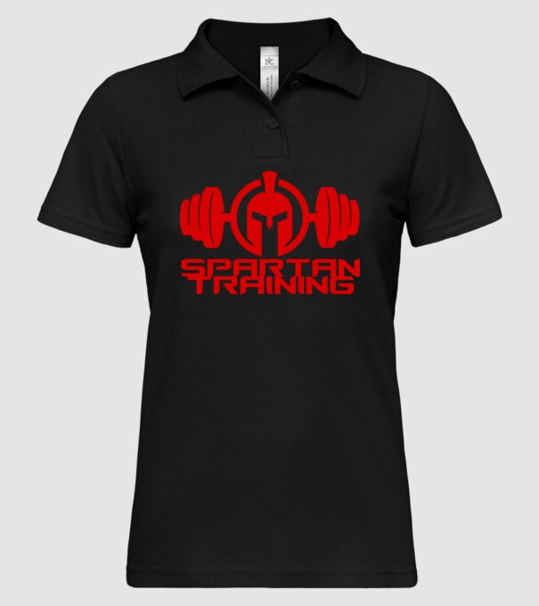 Spartan Training model negru pe tricou