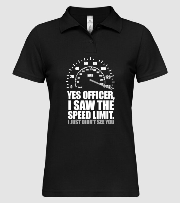 Speed limit model negru pe tricou