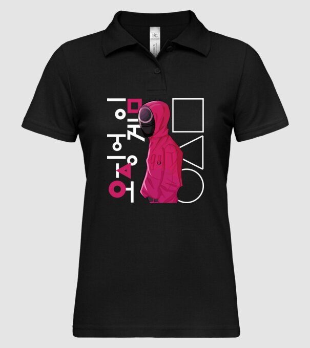 squd game guard model negru pe tricou