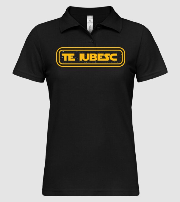 Starwars couple shirt model negru pe tricou