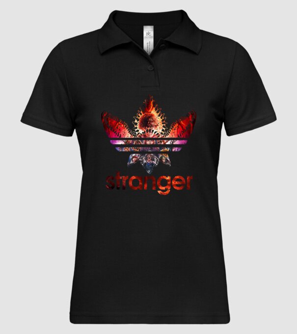 stranger logo poster model negru pe tricou