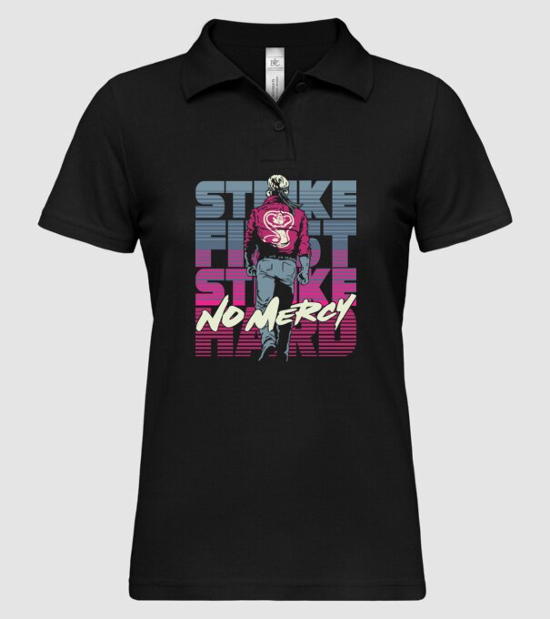Strike first strike hard neon model negru pe tricou