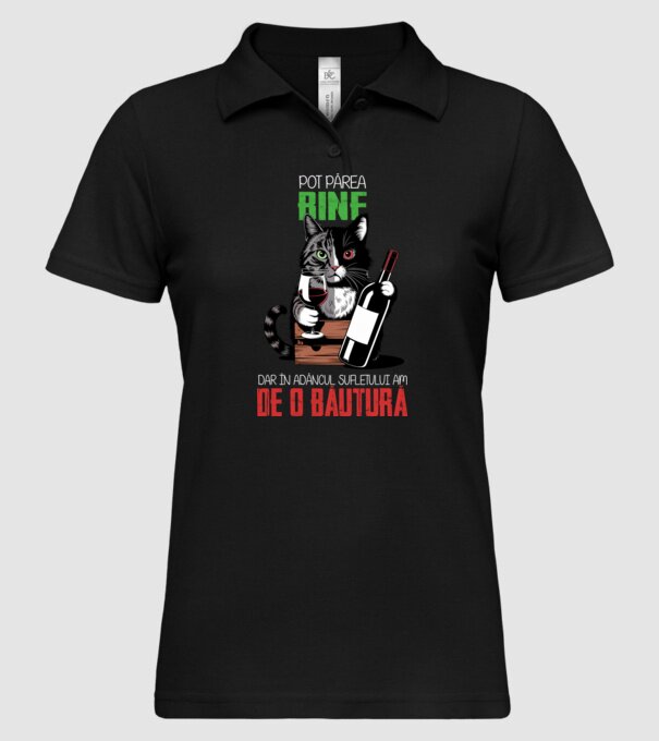 sunt bun pentru o băutură Negru model negru pe tricou