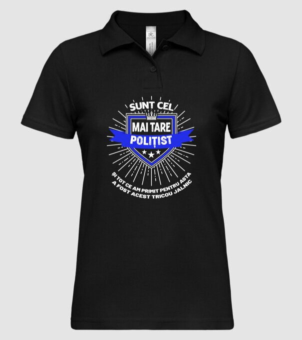 Sunt cel mai tare polițist și tot ce am primit pentru asta a fost acest tricou jalnic model negru pe tricou
