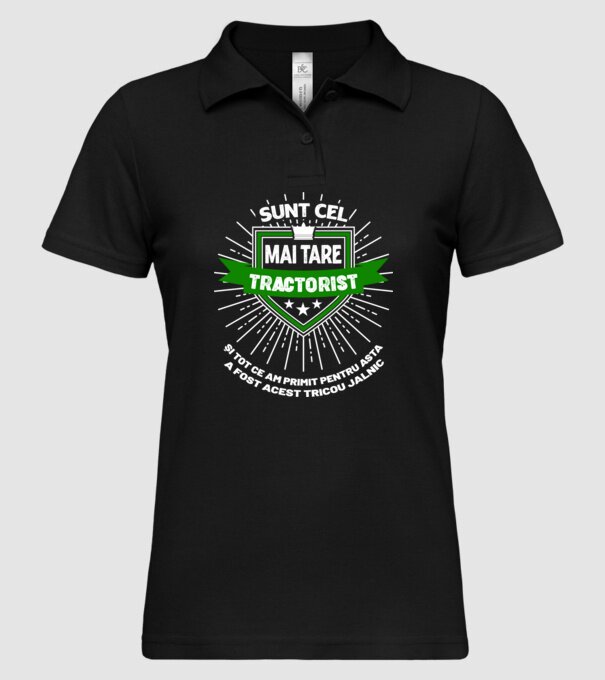 Sunt cel mai tare tractorist și tot ce am primit pentru asta a fost acest tricou jalnic model negru pe tricou