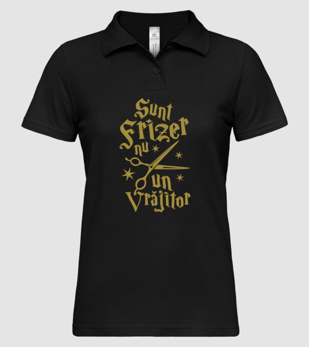 sunt frizer, nu un vrăjitor model negru pe tricou