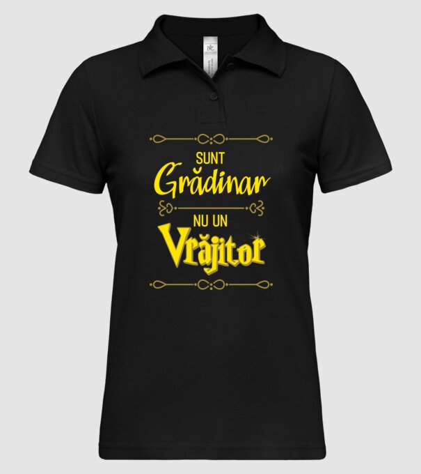 Sunt jucător grădinar, nu un vrăjitor model negru pe tricou