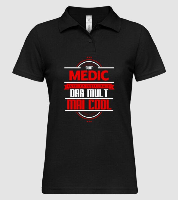 Sunt medic, la fel ca toți ceilalți, dar mult mai cool model negru pe tricou