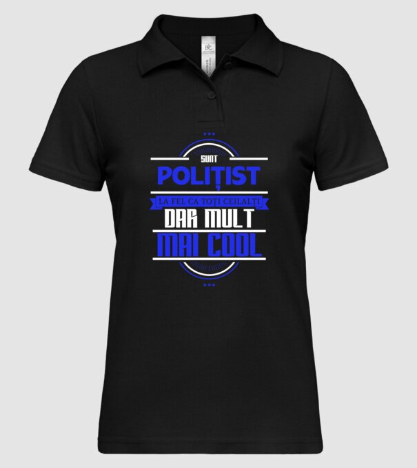 Sunt polițist, la fel ca toți ceilalți, dar mult mai cool model negru pe tricou