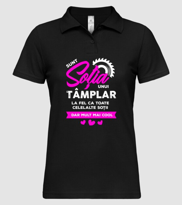 sunt soția unui tâmplar, la fel ca toate celelalte soții, dar mult mai cool model negru pe tricou