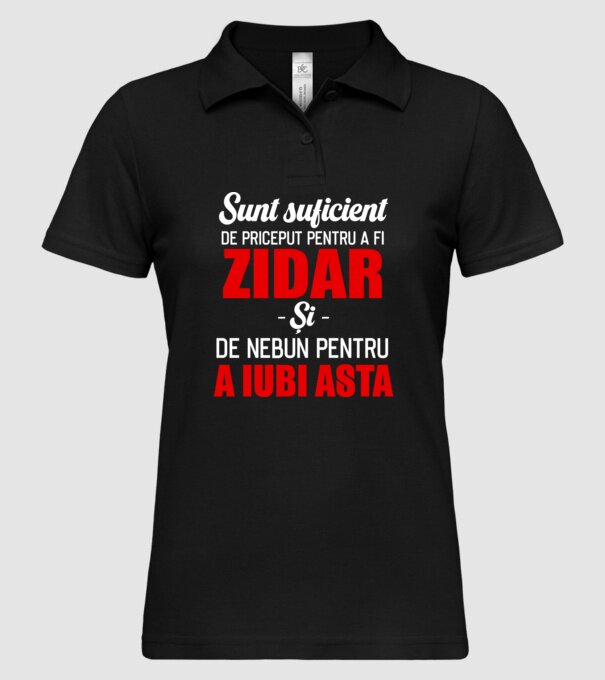 Sunt suficient de priceput pentru a fi ZIDAR și suficient de nebun pentru a iubi asta model negru pe tricou