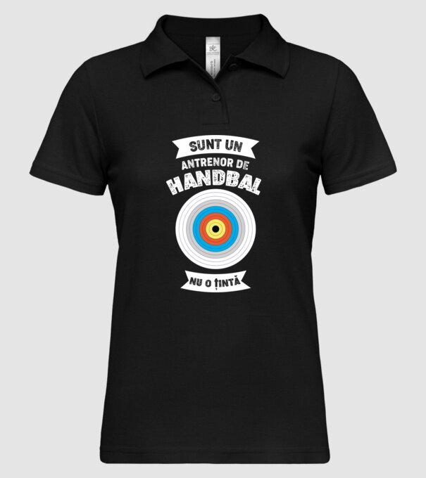 sunt un antrenor de handbal, nu o țintă model negru pe tricou
