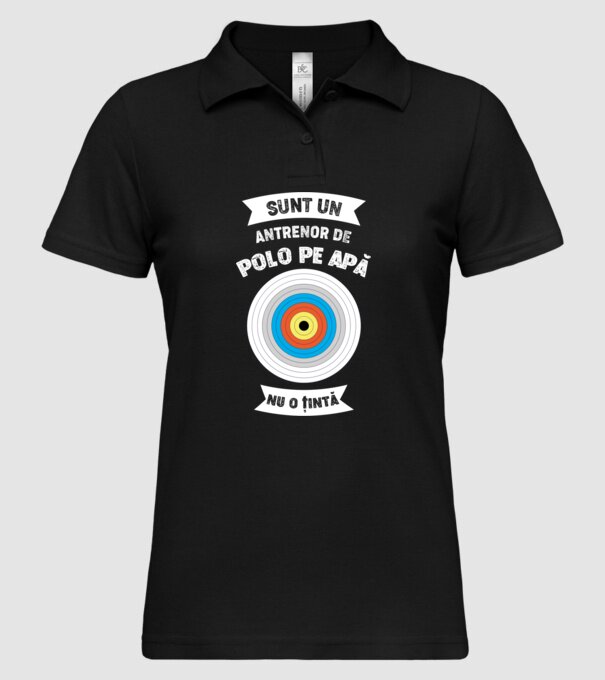 sunt un antrenor de Polo pe apă, nu o țintă model negru pe tricou