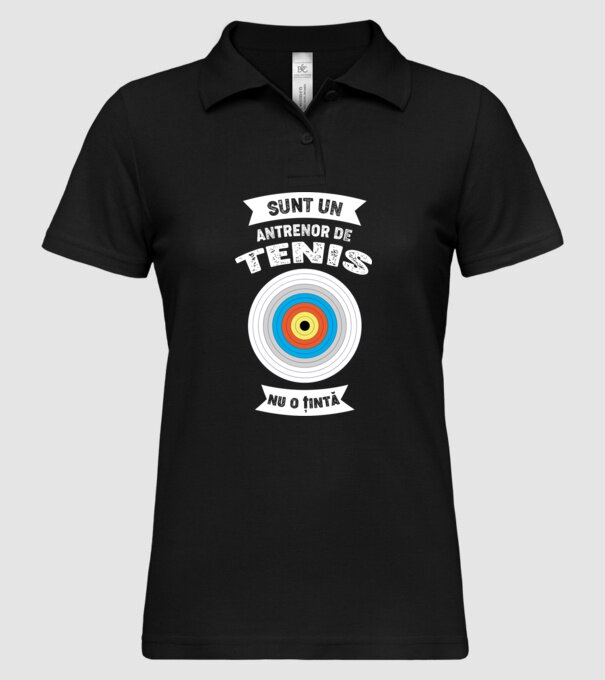 sunt un antrenor de tenis, nu o țintă model negru pe tricou