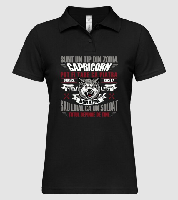 Sunt un tip din zodia Capricorn model negru pe tricou