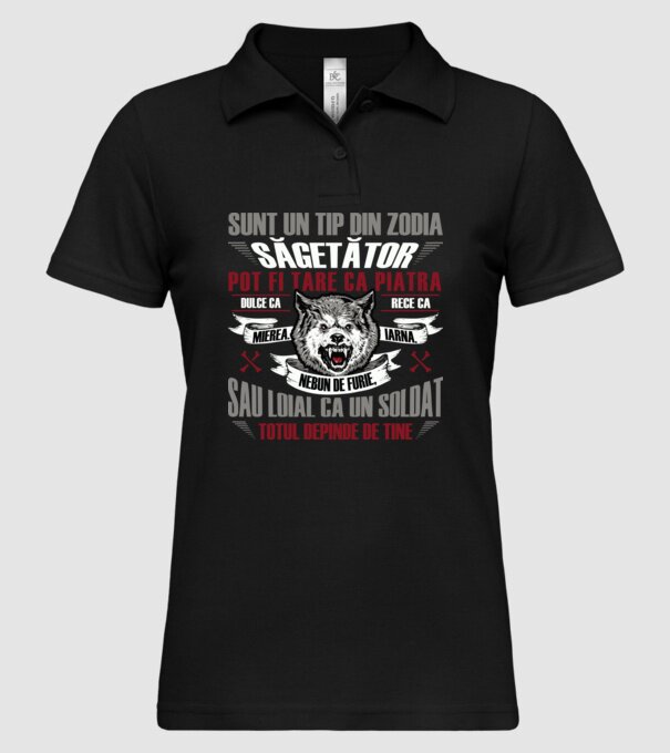 Sunt un tip din zodia Săgetător model negru pe tricou
