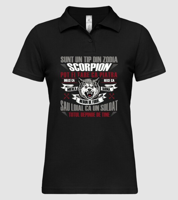 Sunt un tip din zodia Scorpion model negru pe tricou