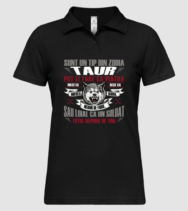 Sunt un tip din zodia Taur model negru pe tricou