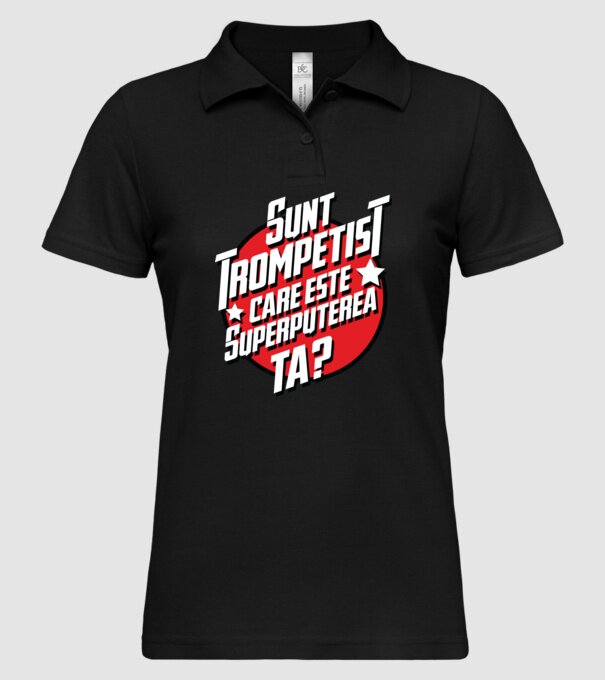 sunt trompetist, care este superputerea ta? model negru pe tricou