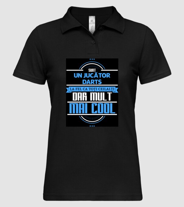 sunt un jucător darts, la fel ca toți ceilalți, dar mult mai cool model negru pe tricou