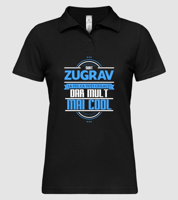 sunt_ZUGRAV model negru pe tricou