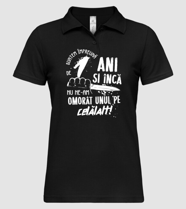 Suntem împreună de 1 ani model negru pe tricou