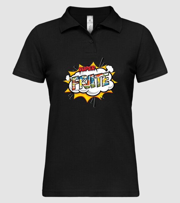 Super Frate model negru pe tricou
