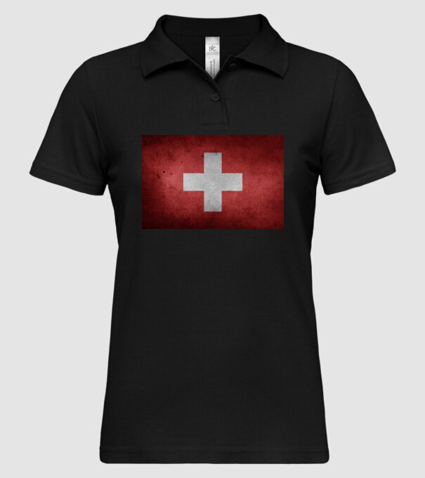 SWITZERLAND model negru pe tricou