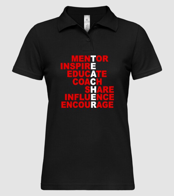 T E A C H E R model negru pe tricou