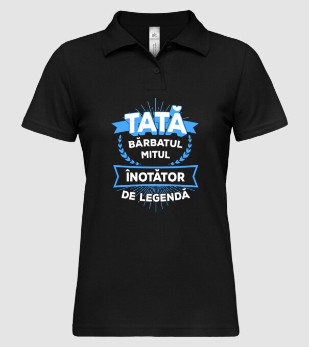 TATĂ - bărbatul, mitul, înotător de legendă :-p model negru pe tricou