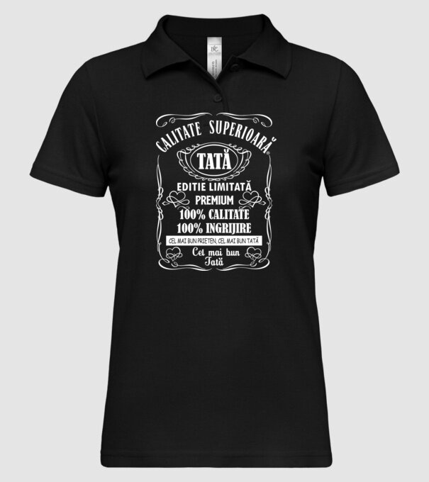 Tată Premium - ediție limitată model negru pe tricou