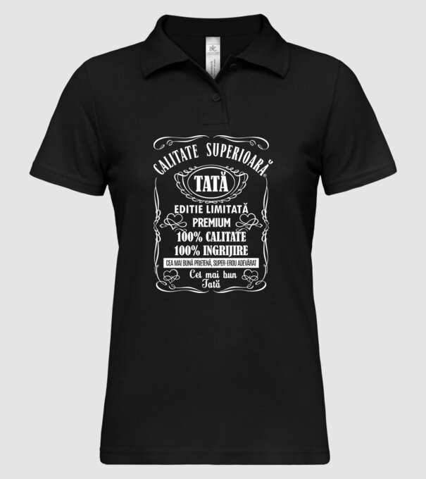Tată Premium - ediție limitată model negru pe tricou