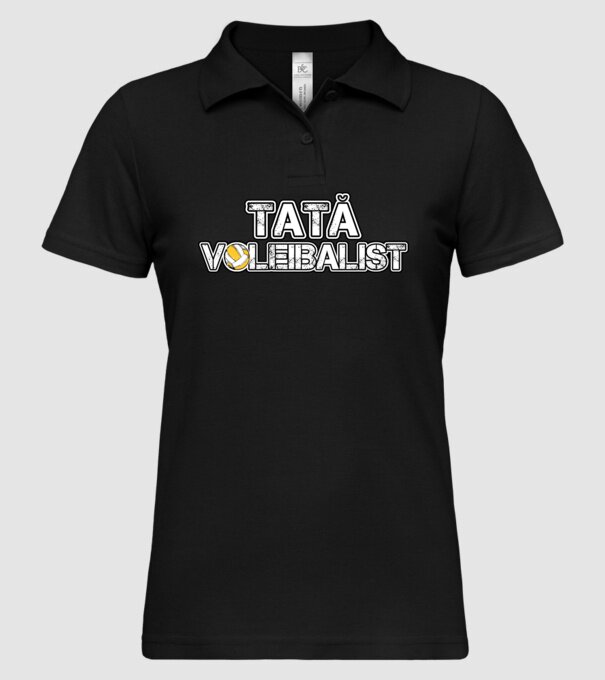 tată voleibalist model negru pe tricou