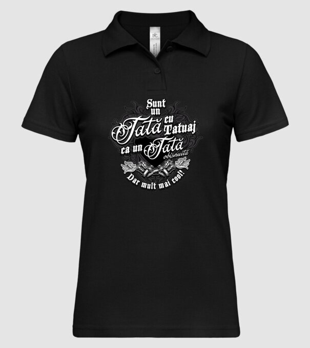 Sunt o mamă cu tatuaj, ca o mamă obișnuită, dar mult mai cool! model negru pe tricou