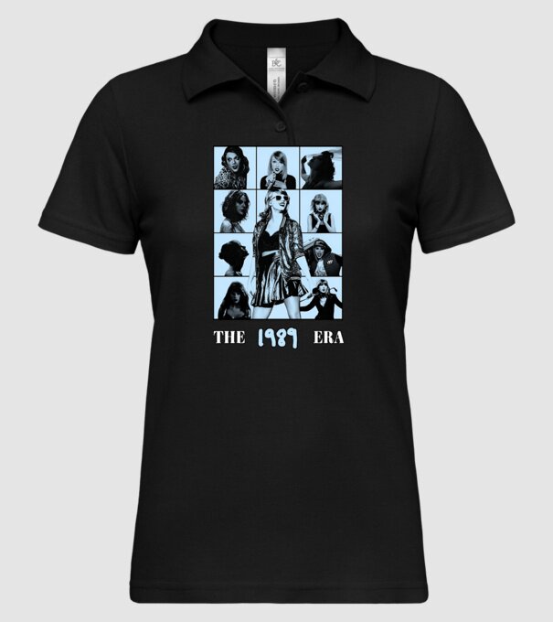 Taylor Swift ERAS blue model negru pe tricou