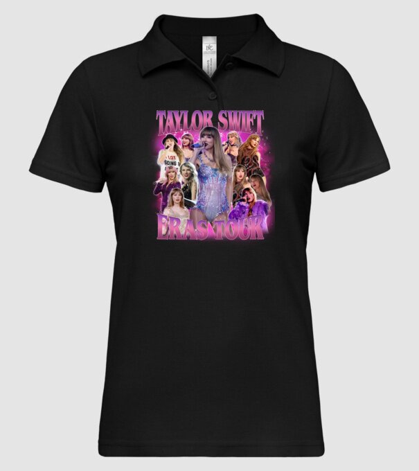 Taylor Swift ERAS bootleg 01 model negru pe tricou
