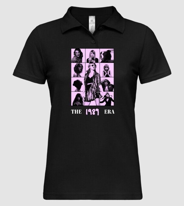 Taylor Swift ERAS lilac model negru pe tricou